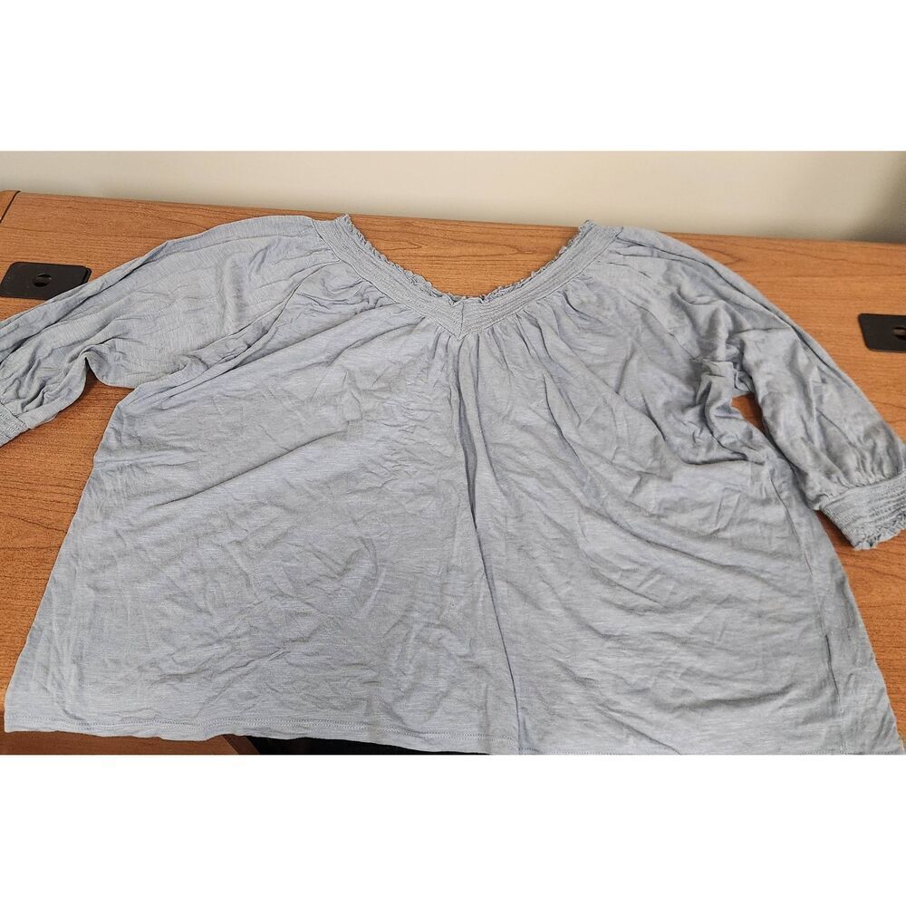 Maurices 2X Solid Smocked Off The Shoulder Top (L) - Picture 2 of 8